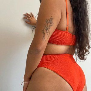 NWT Poise High Waist Two-Piece in Tangerine (discontinued color!)